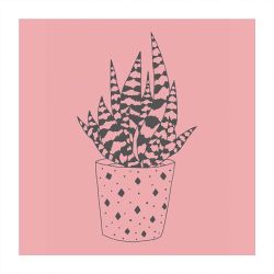 Stempel Aloe Vera rosa 35x45mm von May&Berry