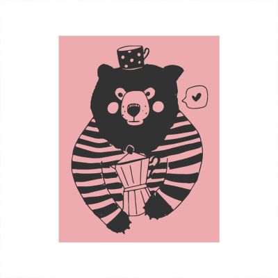 Stempel Bär rosa 35x45mm von May&Berry