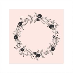 Stempel Beerenkranz nude 45x45mm Stempel Beerenkranz nude 45x45mm von May&Berry