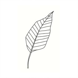 Stempel Blatt stilisiert weiß 35x55mm Stempel Blatt stilisiert weiß 35x55mm von May&Berry