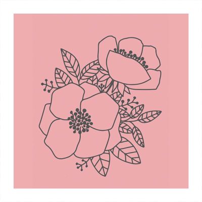 Stempel Blüten rosa 35x45mm Stempel Blüten rosa 35x45mm von May&Berry