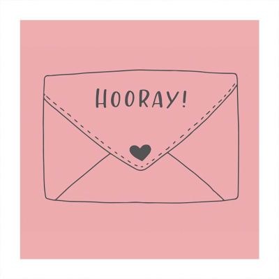 Stempel Hooray! rosa 35x45mm von May&Berry