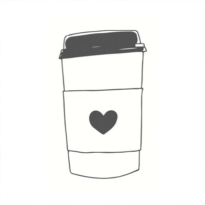 Stempel Kaffeebecher weiß 35x55mm Stempel Kaffeebecher weiß 35x55mm von May&Berry