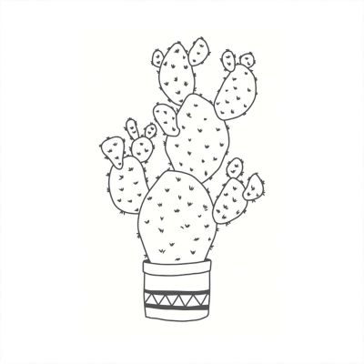 Stempel Kaktus weiß 35x55mm Stempel Kaktus weiß 35x55mm von May&Berry