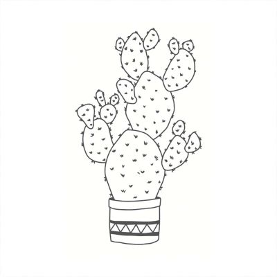 Stempel Kaktus weiß 35x55mm von May&Berry