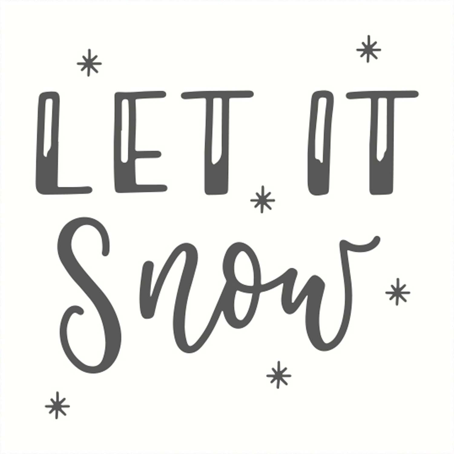 Stempel Let it snow weiß 45x45mm Stempel Let it snow weiß 45x45mm von May&Berry