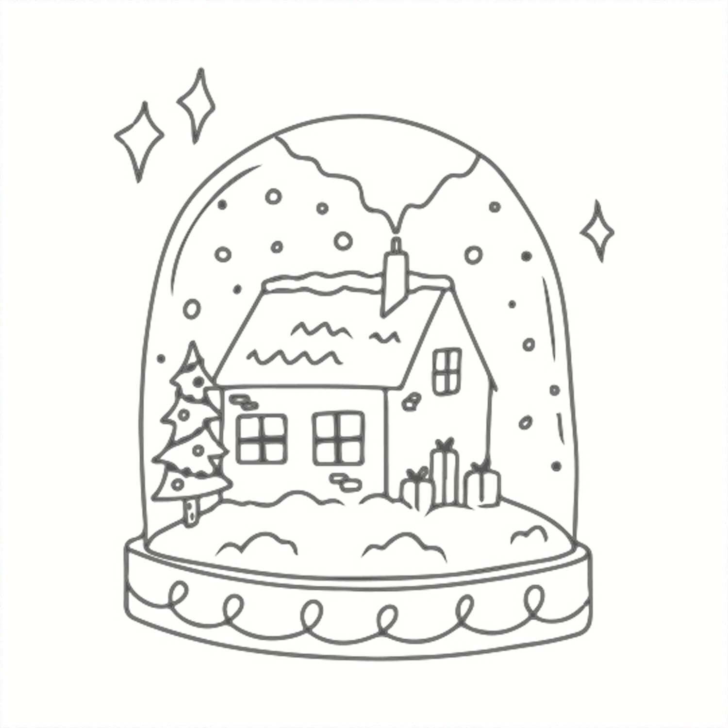 Stempel Schneekugel weiß 45x45mm Stempel Schneekugel weiß 45x45mm von May&Berry