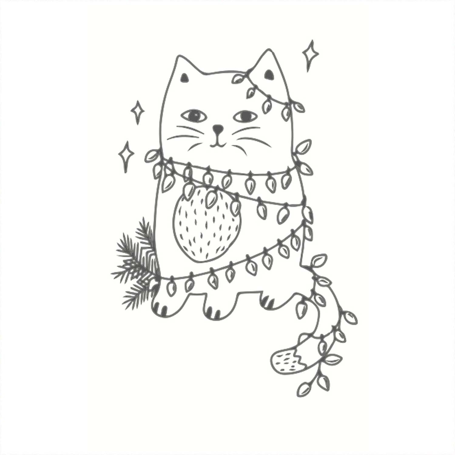 Stempel Weihnachtskatze weiß 35x55mm Stempel Weihnachtskatze weiß 35x55mm von May&Berry