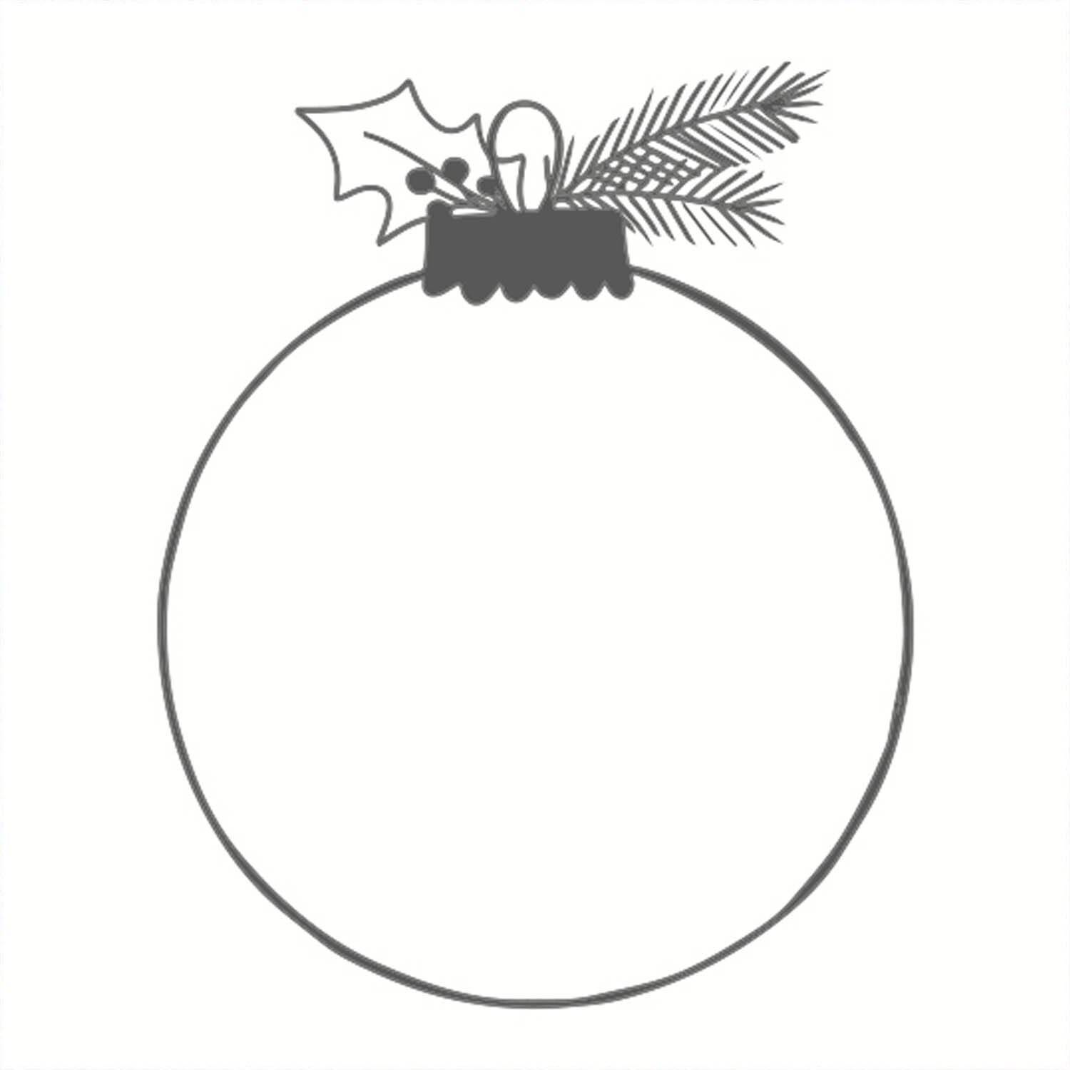 Stempel Weihnachtskugel weiß 45x45mm Stempel Weihnachtskugel weiß 45x45mm von May&Berry