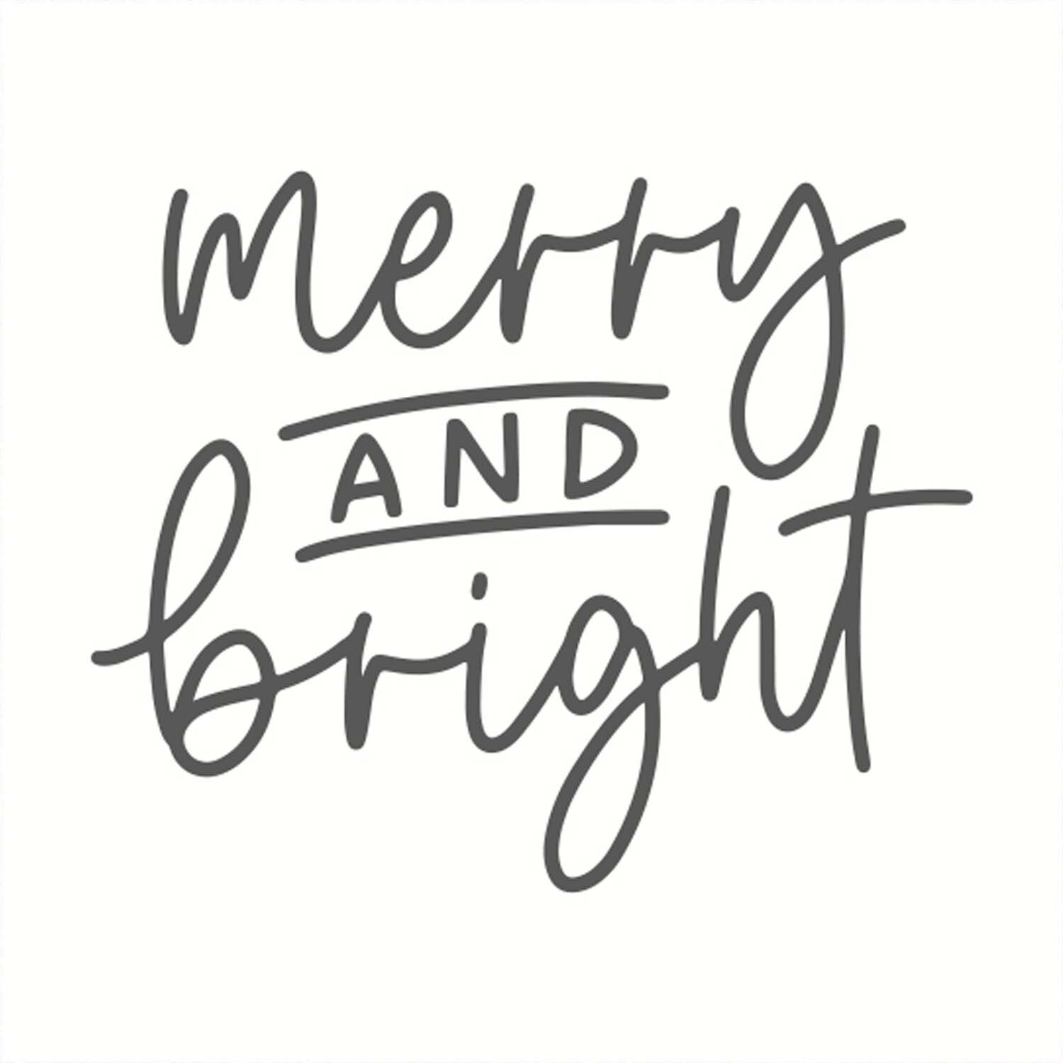Stempel merry and bright weiß 45x45mm Stempel merry and bright weiß 45x45mm von May&Berry