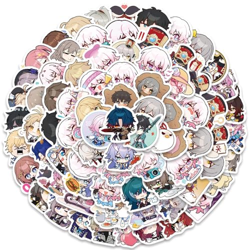 MayDee Honkai Star Rail Chibi Aufkleber, Wasserdichte PVC Sticker, Anime Cartoon Style, 80 Stück, Für Laptop, Auto, Skateboard & Mehr, Mehrfarbig MayDee Honkai Star Rail Chibi Aufkleber, Wasserdichte PVC Sticker, Anime Cartoon Style, 80 Stück, Für Laptop, Auto, Skateboard & Mehr, Mehrfarbig von MayDee