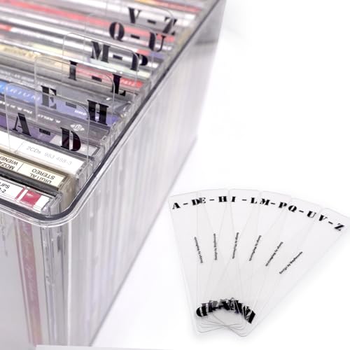 MayRecords CD/EP-Vinyl-Schallplatten-Trennblätter, 6 Stück, alphabetische A-Z, CD-Register, Karteikarte zum Organisieren von Discs und Musiksammlungen und Aufbewahrung (vertikal) von MayRecords