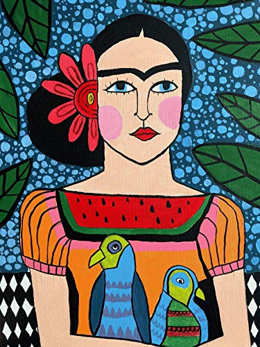 Gobelin Frida Kahlo – (MG-184) (30x40 cm) Stickbild Stickpackung Halber Kreuzstich von Maya Gobelin
