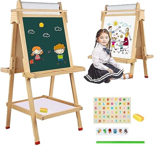Kinder Staffelei Malerei Doppelseitige Tafel für Kinder mit Kreidetafel & Whiteboard Höhenverstellbar Standtafel mit Papierroller Malzubehör Ablageschale Aufkleber für Jungenab Mädchen 3 4 5 Jahre Kinder Staffelei Malerei Doppelseitige Tafel für Kinder mit Kreidetafel & Whiteboard Höhenverstellbar Standtafel mit Papierroller Malzubehör Ablageschale Aufkleber für Jungenab Mädchen 3 4 5 Jahre von Maycoly