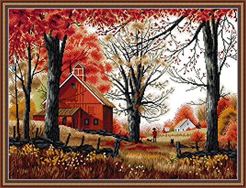 Maydear Kreuzstich-Set mit Prägung, komplettes Sortiment an Kreuzstich-Starter-Sets für Anfänger, 14 CT, 2 Stränge – tiefer Herbst 50 x 40 cm Maydear Kreuzstich-Set mit Prägung, komplettes Sortiment an Kreuzstich-Starter-Sets für Anfänger, 14 CT, 2 Stränge – tiefer Herbst 50 x 40 cm von Maydear