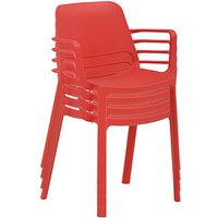 4 Mayer Stapelstühle myNUKE 2051 64 rot Kunststoff 4 Mayer Stapelstühle myNUKE 2051 64 rot Kunststoff von Mayer