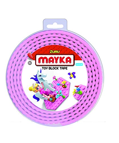 Mayka 34658 - Klebeband für Lego Bausteine, 2 m selbstklebendes Band mit 4 Noppen, rosa Bausteinband, flexibles Noppenband zum Bauen mit Legosteinen für Kinder ab 3 Jahre, wiederverwendbar Mayka 34658 - Klebeband für Lego Bausteine, 2 m selbstklebendes Band mit 4 Noppen, rosa Bausteinband, flexibles Noppenband zum Bauen mit Legosteinen für Kinder ab 3 Jahre, wiederverwendbar von MAYKA