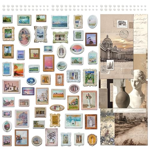 3 Packungen Retro-Scrapbooking-Zubehör, stereoskopische Aufkleber, Vintage-Ölgemälde, Dekoration, ästhetisches Papier, klassische Decoupage, dicker Hartkarton für Kartenherstellung, Journal (Mona) 3 Packungen Retro-Scrapbooking-Zubehör, stereoskopische Aufkleber, Vintage-Ölgemälde, Dekoration, ästhetisches Papier, klassische Decoupage, dicker Hartkarton für Kartenherstellung, Journal (Mona) von Mayplous