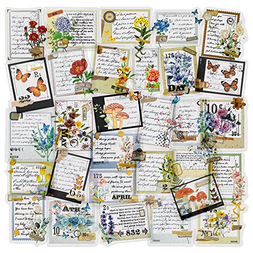 6 Packungen Blumenaufkleber Pflanze Scrapbook Aufkleber Blumenstrauß Aufkleber Stempel Aufkleber Dekorative Planer Aufkleber Floral Aufkleber Journal Aufkleber für Kartenherstellung Tagebuch (Anna) von Mayplous