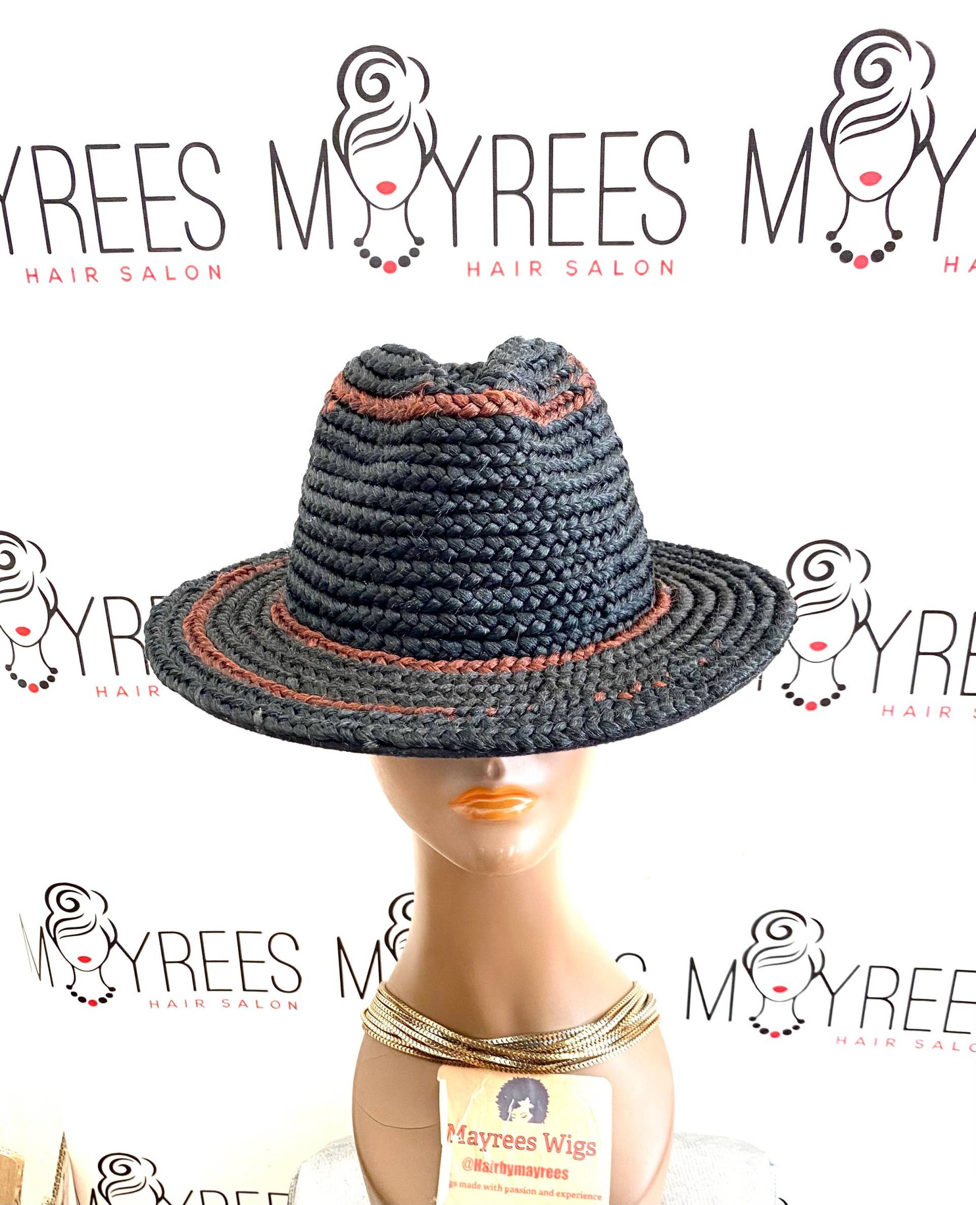 Geflochtener Fedora Hut von Mayreeswigs