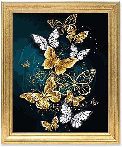 Maysurban Kreuzstich Stickerei DIY Handarbeit 11CT Stickpackung Set vorgedruckt Stickbild Stickvorlage Kits Cross Stitch JZCS04 Schmetterlingskönigreich 35x50cm von Maysurban