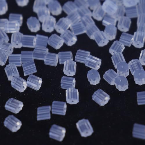 Silikon-Ohrring-Verschlüsse, Ohrring-Verschlüsse, 1000 Stück, weich, transparent, Sicherheits-Rückpolster, Kupplungsstopper, Ersatz für Fischhaken, Ohrstecker, Creolen von Mazoliy