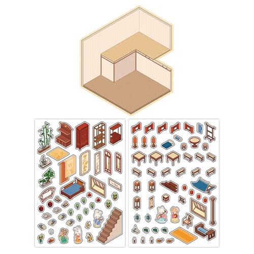 Aufkleber für Sammelalbum, Relief-Aufkleber, Scrapbooking-Dekoration, niedlich, Miniatur-Aufkleber, Stress-Srupt-Relieff-Aufkleber von Mbiyhgta