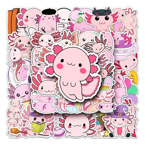 Axolotl Aufkleber | Axolotl Party Favors Wasserdicht Aesthetic Aufkleber | 50 Keine sich wiederholende süße Salamanderdekoration für Kühlschrank Laptop Skateboard Axolotl Aufkleber | Axolotl Party Favors Wasserdicht Aesthetic Aufkleber | 50 Keine sich wiederholende süße Salamanderdekoration für Kühlschrank Laptop Skateboard von Mbiyhgta