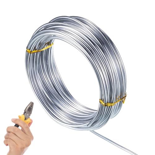 Biegsamer Aluminiumdraht – faltbarer Draht in weicher Silberfarbe, Anti-Verfärbung | Zubehör Metalldraht für Modelle mit Blumenständer für leidenschaftliche Anfänger Biegsamer Aluminiumdraht – faltbarer Draht in weicher Silberfarbe, Anti-Verfärbung | Zubehör Metalldraht für Modelle mit Blumenständer für leidenschaftliche Anfänger von Mbiyhgta