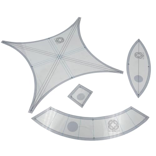 Doppelte Ehering -Ring -Vorlage Set - Präzisions -Acryl -Quilt -Lineal, Nicht -Skid -Muster -Werkzeug | Großer 17 -Zoll -Schneidanleitung zum Nähen von Fickernkreationen, professionelle Quiltschablone von Mbiyhgta