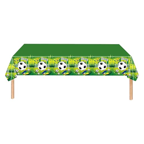 Fußballfeld-Tischdecke, Tischdecke zum Thema Fußball | Tischdecken für Feierlichkeiten | Fußballfeldhintergrund | Tischdecke, Fussball Dekor, Spo Tischdecke von Mbiyhgta
