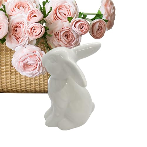 Hasenstatue aus Keramik – Ostern Bunny Collectible, Resin Bunny Ornament | Weiße Keramik Ostern mit Osterfigur Tischdekoration, Porzellan-Labelstatue für Tage Hasenstatue aus Keramik – Ostern Bunny Collectible, Resin Bunny Ornament | Weiße Keramik Ostern mit Osterfigur Tischdekoration, Porzellan-Labelstatue für Tage von Mbiyhgta