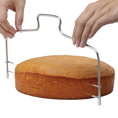 Kuchen-Nivellierwerkzeug für Kuchendraht | Doppeldraht-Kuchennivelliergerät | Backwerkzeuge, Schichthilfen, Kuchendekorationszubehör für Nivellierung und g nge von Mbiyhgta