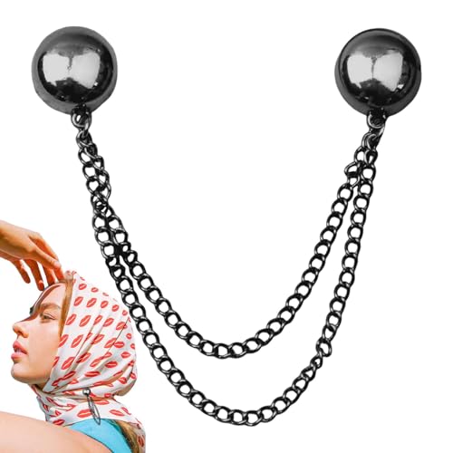 MAGNETISCHE KLEIDUNGSKLAMMER - Magnetverschlüsse aus hochwertigem Stoff, vielseitig einsetzbarer Kleiderständer | Multifunktions-Schalmagnete mit Kette, langlebige Klammern für Schals, Cardigan, bzw MAGNETISCHE KLEIDUNGSKLAMMER - Magnetverschlüsse aus hochwertigem Stoff, vielseitig einsetzbarer Kleiderständer | Multifunktions-Schalmagnete mit Kette, langlebige Klammern für Schals, Cardigan, bzw von Mbiyhgta