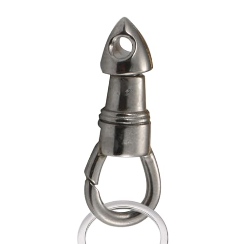 Mbiyhgta Drehbarer Karabinerhaken, drehbarer Clip | Edelstahl Druckclip, Multifunktionaler Schwenkkarabiner mit Schlüsselanhänger, Metallhakenschnalle, Schlüsselringe für von Mbiyhgta