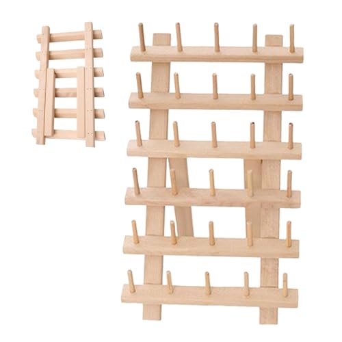 Mbiyhgta Garnrollenhalter – Fadenhalter aus Holz, Organizer für Fäden mit Haken zum Aufhängen, Spulenhalter aus Buche für Stickerei, Quilting und von Mbiyhgta