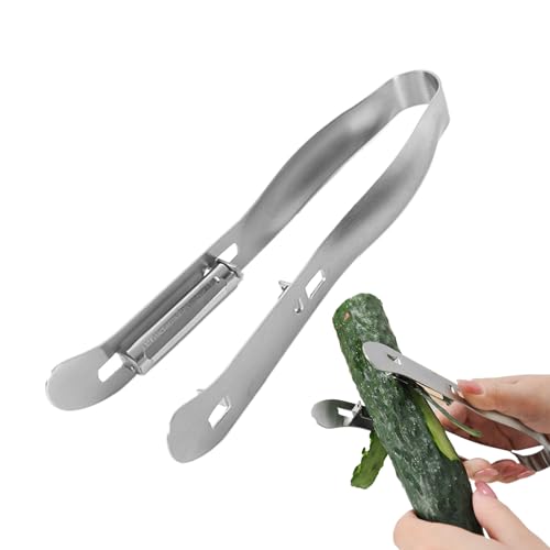 Mbiyhgta Gemüseschäler, Gemüseschäler, doppelseitig, aus Edelstahl, mit ergonomischem Griff | Küchenzubehör für die Zubereitung von Salaten, Säften und Verwendung im Restaurant Mbiyhgta Gemüseschäler, Gemüseschäler, doppelseitig, aus Edelstahl, mit ergonomischem Griff | Küchenzubehör für die Zubereitung von Salaten, Säften und Verwendung im Restaurant von Mbiyhgta