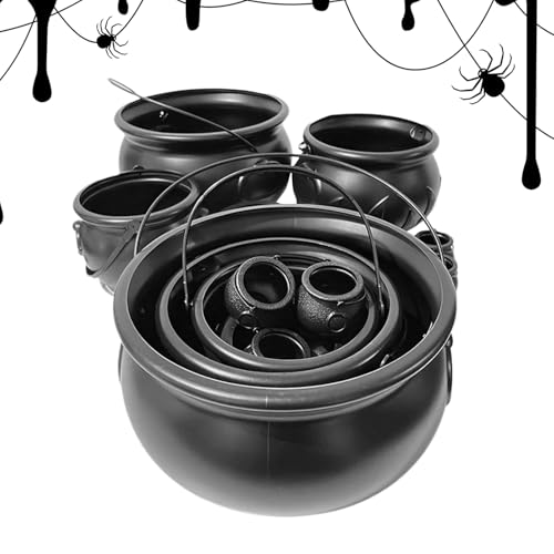 Mbiyhgta Hexenkessel | 10-teilige Halloween Bonbenschale mit Griff - Party-Deko für Heimdekoration Zimmerdekoration Schreibtisch Naschteller Kinder Leckereien Mbiyhgta Hexenkessel | 10-teilige Halloween Bonbenschale mit Griff - Party-Deko für Heimdekoration Zimmerdekoration Schreibtisch Naschteller Kinder Leckereien von Mbiyhgta