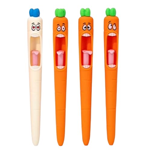 Mbiyhgta Karottenstift – Lustiges Gel-Tintenschreiber-Set, kreative Neuheit Schreibwaren, orangefarbene Tinte, Kugelschreiber für Schule, Büro, Studenten, Kollegen, Klassenzimmer, Ostergeschenkfüller von Mbiyhgta
