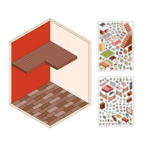 Mbiyhgta Klebebuch, 3D-Miniaturaufkleber, Erstellen Sie Aufkleber für die Szene Ihres Zimmers | Scrapbooking Handwerk für Rettungsstress Mbiyhgta Klebebuch, 3D-Miniaturaufkleber, Erstellen Sie Aufkleber für die Szene Ihres Zimmers | Scrapbooking Handwerk für Rettungsstress von Mbiyhgta