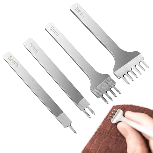 Mbiyhgta Leder Stanzset Für Nähte - 4X Lochstanzen Set Zum Nähen Und Basteln - Stanzwerkzeug Lederwerkzeug-Zubehör für Bastler Frauen Männer Anfänger Mbiyhgta Leder Stanzset Für Nähte - 4X Lochstanzen Set Zum Nähen Und Basteln - Stanzwerkzeug Lederwerkzeug-Zubehör für Bastler Frauen Männer Anfänger von Mbiyhgta