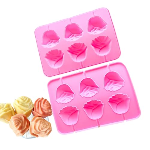 Mbiyhgta Lutscherformen, Lutscherform | 3D Silikon Blumen Süßigkeiten Form | Antihaft-Keks-Bäckerei-Werkzeuge, Lebensmittelqualität Backzubehör von Mbiyhgta