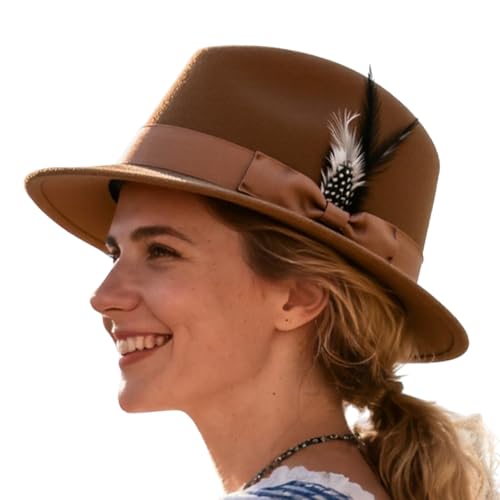 Mbiyhgta Oktoberfest Hüte - Festival Kopfbedeckungen für Herren - Eleganter Filzhut für Erwachsene Bierfest Traditionelle Aktivitäten Foto Mbiyhgta Oktoberfest Hüte - Festival Kopfbedeckungen für Herren - Eleganter Filzhut für Erwachsene Bierfest Traditionelle Aktivitäten Foto von Mbiyhgta