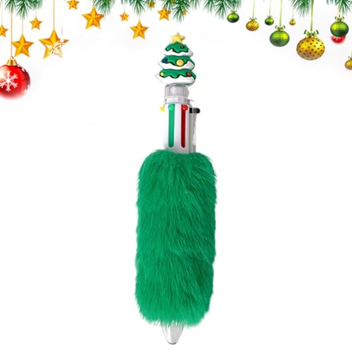 Mbiyhgta Plüsch-Kugelschreiber, mehrfarbig, Weihnachten, Gelschreiber, mehrfarbig, aus Plüsch, einziehbar, Gelschreiber für Urlaub, für Mädchen, Frauen, Partygeschenke Mbiyhgta Plüsch-Kugelschreiber, mehrfarbig, Weihnachten, Gelschreiber, mehrfarbig, aus Plüsch, einziehbar, Gelschreiber für Urlaub, für Mädchen, Frauen, Partygeschenke von Mbiyhgta