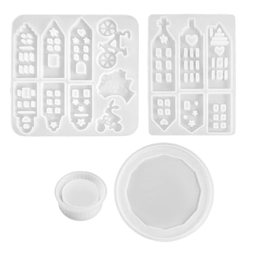 Mbiyhgta Silikonform in Hausform, Silikonform für Zuhause, hohle Silikonformen, Gießformen, Epoxidharz-Formen, Silikon-Ornament-Formen, praktisch für Mbiyhgta Silikonform in Hausform, Silikonform für Zuhause, hohle Silikonformen, Gießformen, Epoxidharz-Formen, Silikon-Ornament-Formen, praktisch für von Mbiyhgta