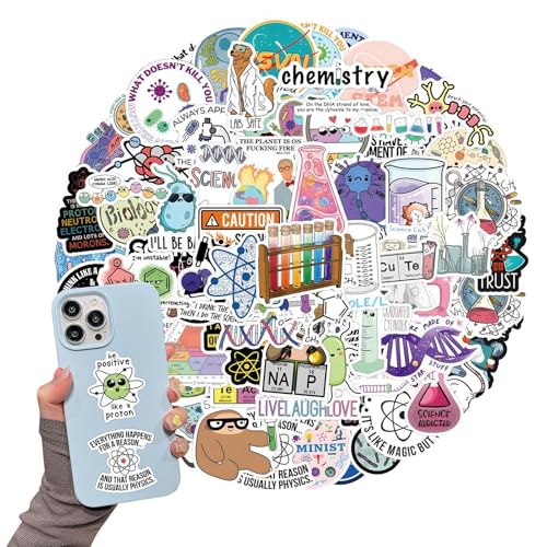 Niedliche Biologie-Aufkleber - Biologie-Aufkleber - Cartoon Biologie-Aufkleber - Dekoration für Geburtstagsparty-Zubehör, wasserdicht, 110 x, Skateboard- -Aufkleber für Lehrer und Niedliche Biologie-Aufkleber - Biologie-Aufkleber - Cartoon Biologie-Aufkleber - Dekoration für Geburtstagsparty-Zubehör, wasserdicht, 110 x, Skateboard- -Aufkleber für Lehrer und von Mbiyhgta