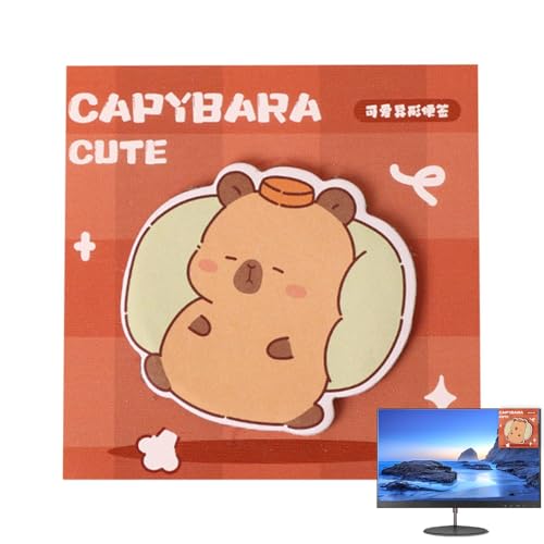 Niedliche Haftnotizen – lustige Form, Haftnotizblöcke, Haftnotizen Set | 30 Blatt Capybara Cartoon-Haftnotizblöcke, Schulbedarf von Mbiyhgta