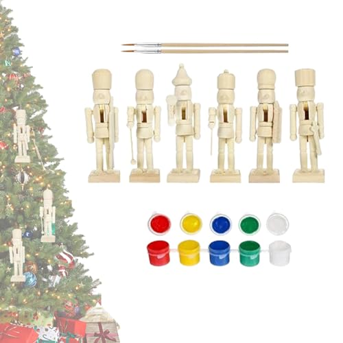 Nussknacker Unvollendet, Nussknacker zum Bemalen | Nussknacker Figuren Ornament Soldat Ornament aus unbehandeltem Holz | Nussknacker glatt unlackiert mit Pinsel für Tag und Feier Nussknacker Unvollendet, Nussknacker zum Bemalen | Nussknacker Figuren Ornament Soldat Ornament aus unbehandeltem Holz | Nussknacker glatt unlackiert mit Pinsel für Tag und Feier von Mbiyhgta
