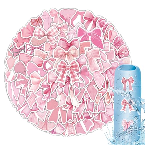 Rosa Fliege Aufkleber - Rosa ästhetische Aufkleber, wasserdichte Graffiti-Aufkleber | Niedliche ästhetische Aufkleber mit Bogenschleife Rosa Fliege Aufkleber - Rosa ästhetische Aufkleber, wasserdichte Graffiti-Aufkleber | Niedliche ästhetische Aufkleber mit Bogenschleife von Mbiyhgta