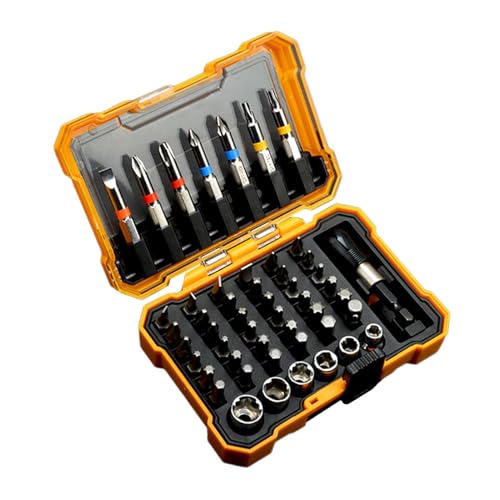 Schraubendreher-Bits für Bohrmaschine, Bohrer-Bit-Set | 50 x Bohrer-Bits – Präzisions-Schlagbohrer-Bohrer-Adapter, mit Aufbewahrungsbox für mechanisches Zuhause Schraubendreher-Bits für Bohrmaschine, Bohrer-Bit-Set | 50 x Bohrer-Bits – Präzisions-Schlagbohrer-Bohrer-Adapter, mit Aufbewahrungsbox für mechanisches Zuhause von Mbiyhgta